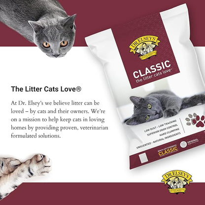 Dr. Elsey's Premium Clumping Cat Litter, Unscented | 99.9% Dust-Free | Low Tracking | Hard Clumping | Superior Odor Control