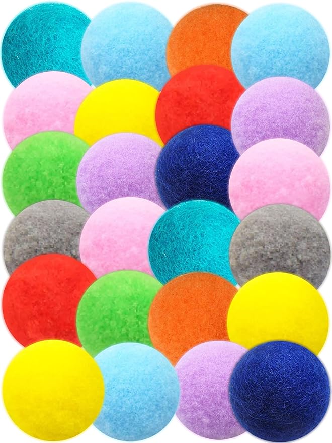80-Pack Cat Toy Balls 10 Assorted Colors 1.25 Inch Diameter Suitable for All Cat Sizes (Wild Play)
