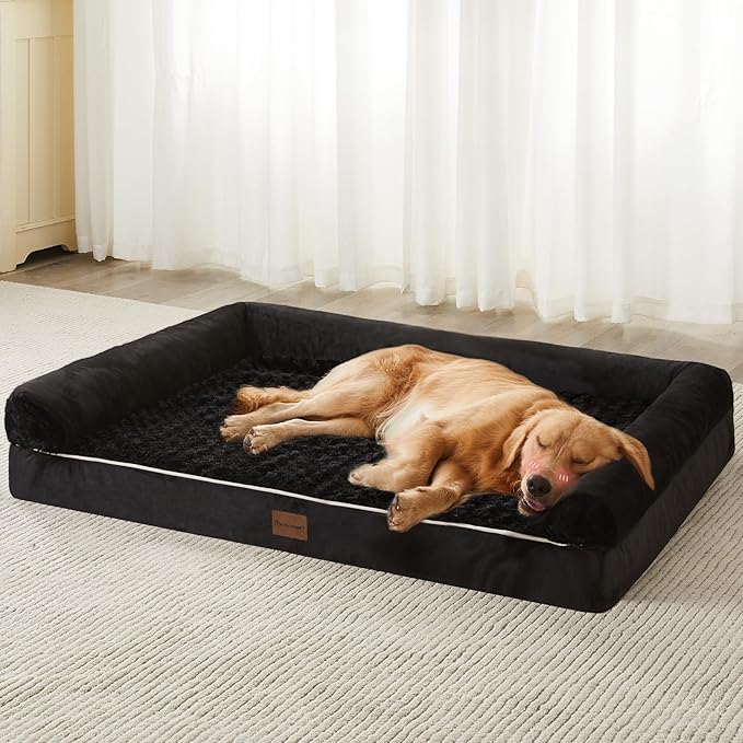 BFPETHOME Dog Beds for Large Dogs, Orthopedic Dog Bed for Medium Large Dogs,Big Waterproof Couch Pet Bed with Removable Washable Cover