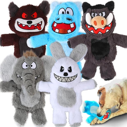 Bzonsmart Dog Squeaky Toys.Tough Plush Chew Toys Bundle for Small Medium Large Breed Chewer.Interactive Dog Toys to Keep Them Busy .Durable Anti-Boredom Dog Toys for Teething Chewing Playing Training