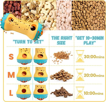 Dog Puzzle Toy, Interactive Dog Enrichment Toys for Adjustable Treat Dispensing Toys to Keep Them Busy, Dogs Enrichment for Brain Stimulation & Cognitive for Puppy & Smart Dogs Slow Feeder