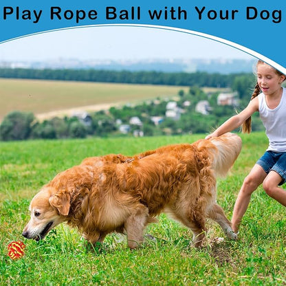 18 Pcs Dog Rope Ball Dog Rope Toy for Aggressive Chewer Toy for Small Medium Puppy Ball for Puppies Pack for Teething Chew Biting Training 2.17 Inches