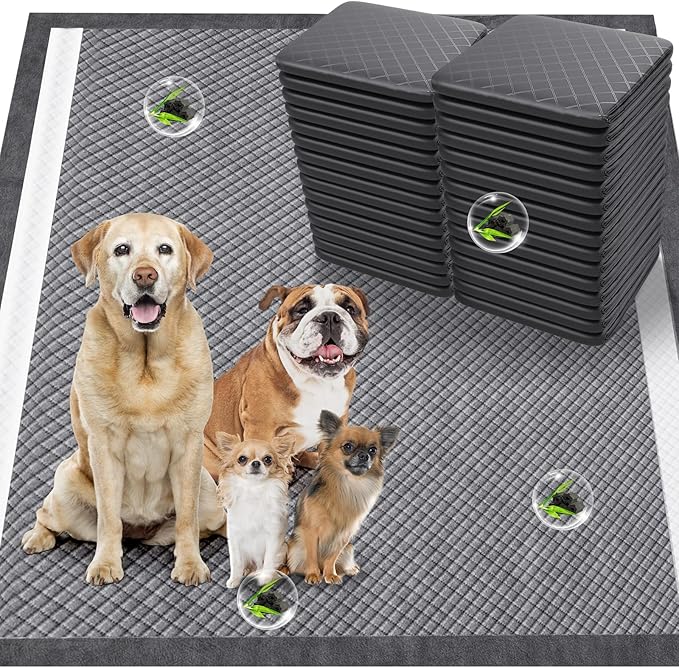 Gimars Upgrade Odor Control 4XL 36x36 Charcoal Pee Pads for Dogs - 9 Layers, Super Absorbent, Extra Large, Leak-Proof, Quick Dry, 45 Counts