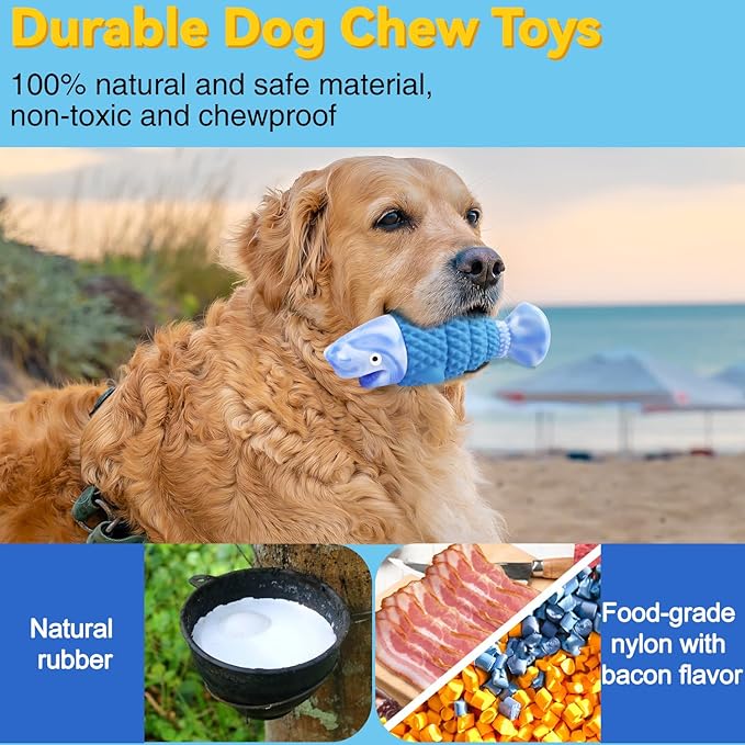 Tough Dog Toys for Aggressive Chewers Large Breed, Durable Dog Chew Toys to Reduce Pet Anxiety and Boredom