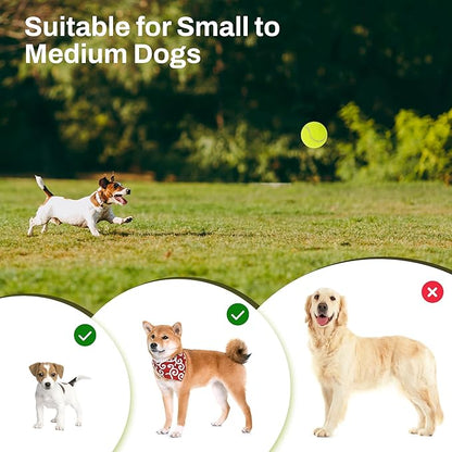 Elevon Tennis Balls for Small and Medium Size Dogs, 2" Mini Tennis Balls for Indoor Outdoor, Compatible with Dog Ball Launcher (12PCS)