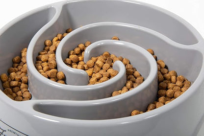 Franklin Pet Supply Co. Slow Feed Tornado Bowl - Dog + Puppy Bowl for Small, Medium + Large Breeds - Food + Water