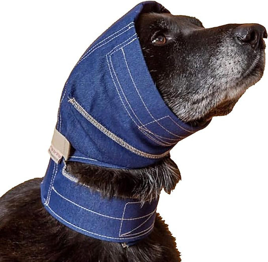 No Flap Ear Wrap (Denim, X-Large)