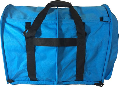 SturdiBag XL Pet Travel Carrier: Flexible Height for Cat and Dog Soft Sided with Safety Clips and Seatbelt Straps | Blue Jay, 20" x 16" x 12" (PN: SB3-BJ)