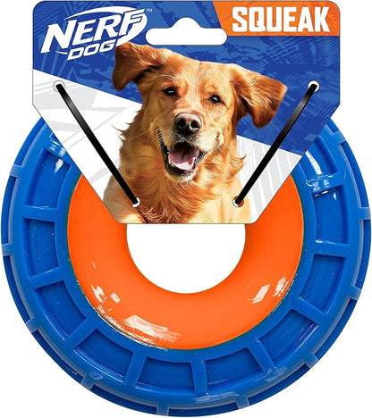6in TPR EXO Squeak Ring - Blue/Orange