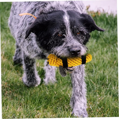 1pc Bee Pet Toy Dogman Toys Bee Toy Small Dog Chew Toys Dog Rope Toys Sound Dog Toys Puppy Toys Dog Teasing Toys Dog Training Toys Teasing Toys for Dogs Cotton Rope Yellow Knot