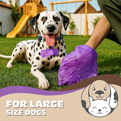 PETTHENTIC Biodegradable Dog Poop Bags with Leash Holder & Dispenser, 240 Count - Lavender Scented, Extra Thick Leak-Proof Cornstarch Waste Bags for Dogs, 16 Rolls, Eco-Friendly Compostable