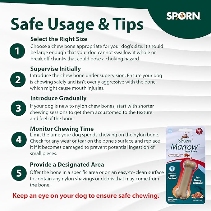 Sporn Marrow Chews Peanut Butter XS, Brown