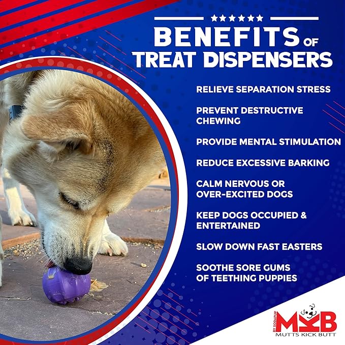 SodaPup MuttsKickButt Cross Bones Treat Pocket – Durable Dog Treat Dispenser & Chew Toy Made in USA from Non-Toxic, Pet Safe, Food Safe Rubber Material for Mental Stimulation, Problem Chewing, & More