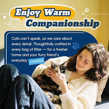 Crystal Cat Litter with Powerful Odor Control, Non-Clumping, Lasts Up to 4 Months, 17.2lb, Rapid Water Absorption, Unscented & Low Tracking Lightweight Blue & White Silica, 4 Pack of 4.3lb