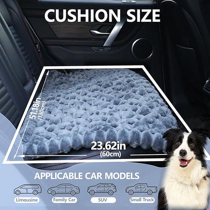 Waterproof Backseat Pet Bed Mat,Soft Plush Pet Seat Cover, Thickened Backseat Dog Bed Mat, Washable & Non-Slip Travel Pet Mat for Small Medium Dogs, Fits Car, Truck & SUV