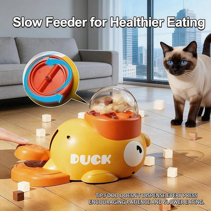 Interactive Dog Toys Puzzle Slow Feeder,Cat Treat Dispenser Toy,Cognitive Enrichment Dog Toys for Small Puppies Medium Large Breed, IQ Training and Brain Stimulating for Smart Dogs Yellow
