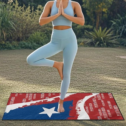 SEANATIVE Car Seat Towel Cover, Universal Car Seat Cover and Changing Towel, Super Absorbent Transition & Seat Wrap, Ideal for Gym Swimming Surfing Running, Puerto Rico Flag Print