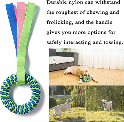 2 Pack Dog Toys for Aggressive Chewers, Tug of War Dog Toy, Dog Teeth Cleaning Toy, Dog Rope Toys for Medium and Large Dogs
