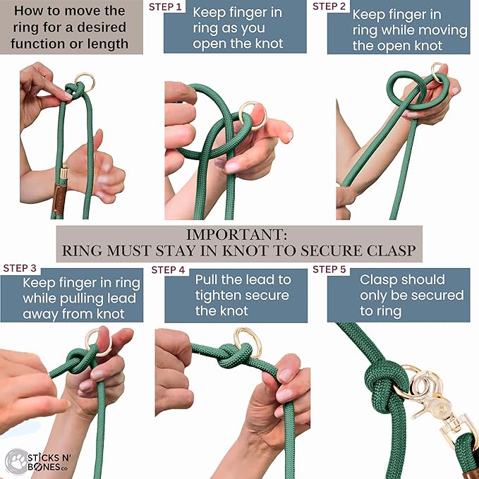 Hands Free Dog Leash, Waist Leash for Dog Walking, Crossbody, Multifunctional, Dog Lead, Running, 2 Dogs, Dual Handle, Dog Training, Adjustable Lead 4.3ft - 7.5ft, 3/8" (10mm) Diameter.