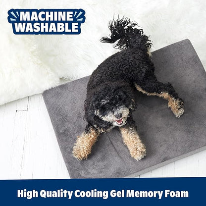 Barkbox Orthopedic Dog Bed with Memory Foam, Premium Comfort for Dogs and Puppies, Dog Beds for Joint Relief and Restful Sleep, Durable and Easy to Clean - Grey, Medium