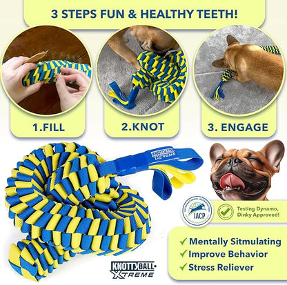 Race&Herd KnottyBall Xtreme Snuffle Ball for Dogs - Interactive Dog Puzzle Toy for Smart Dogs, Treat Puzzle Toys for Dogs Enrichment, Dog Snuffle Toy Ball Treat Dispensing Smart Dog Toys