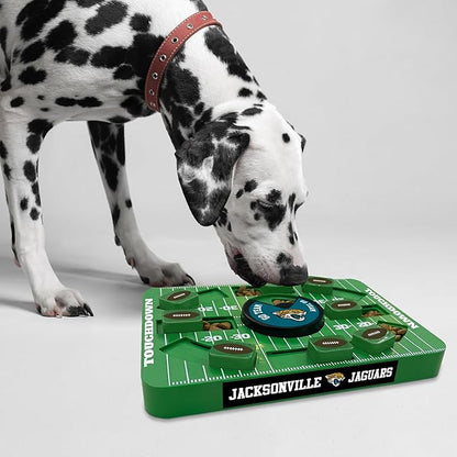 Pets First Jacksonville Jaguars NFL Dog Puzzle Toy, Large Size, Interactive Treat & Slow Feeding Toy