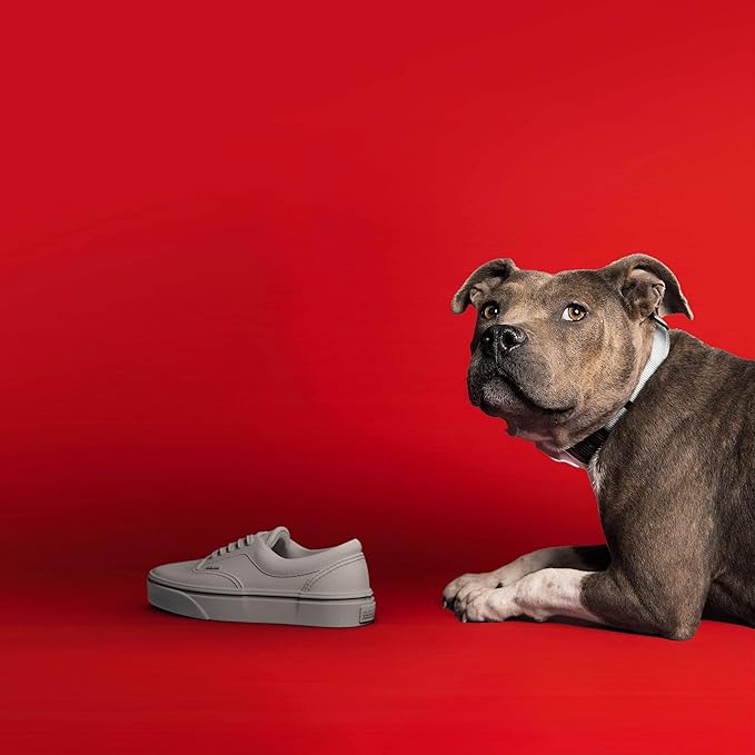 Shoe Dog Toy for Aggressive Chewers - Realistic Sneaker Heavy-Duty Toy for Small, Medium, Large Dogs - Tough Chew Toy - Cement Gray