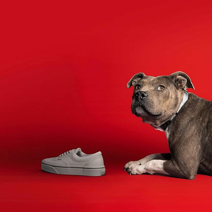 Shoe Dog Toy for Aggressive Chewers - Realistic Sneaker Heavy-Duty Toy for Small, Medium, Large Dogs - Tough Chew Toy - Cement Gray