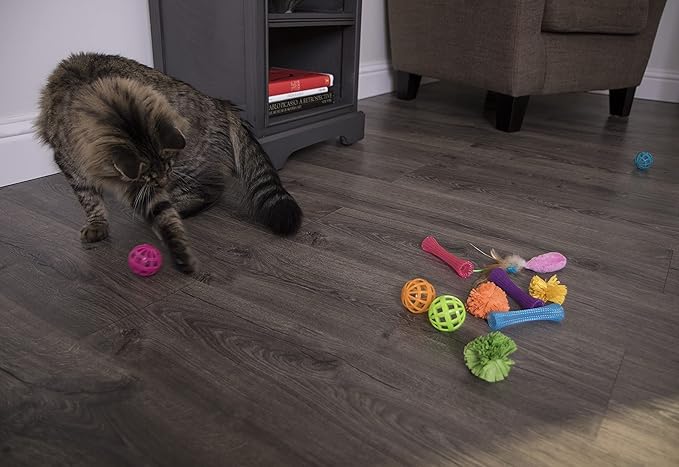 SmartyKat (13 Set Bundle) Smarty Stash Variety Pack Cat Toys, Includes Catnip - Multi Color, Set of 13