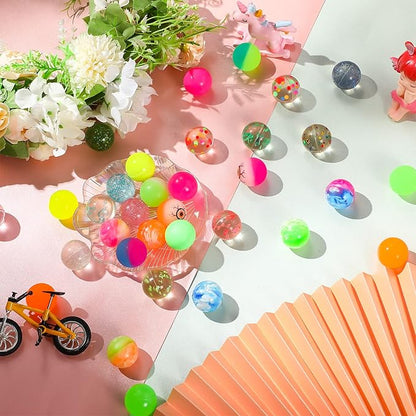 Cindeer 24 Pack 1.25 Inch Cat Toy Bouncy Balls Interactive Cat Ball for Colorful Indoor Pet Favorite Gift with High Elasticity for Exercise and Interactive Play