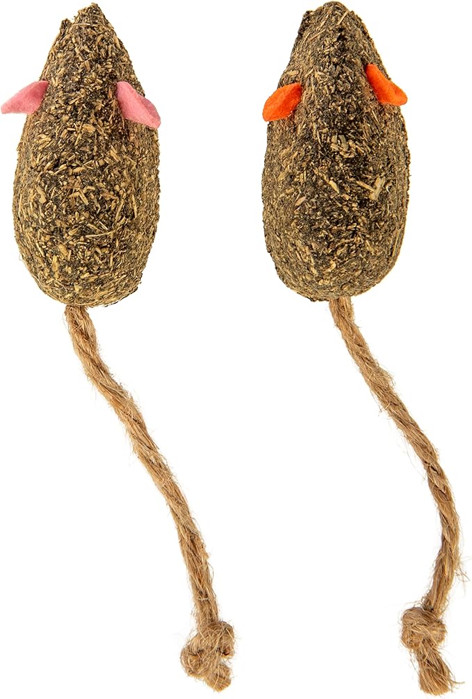 SmartyKat Instincts 4-Pack HappyNip Mouser Mayhem Compressed Catnip & Silvervine Cat Toys - Natural, 4-Pack