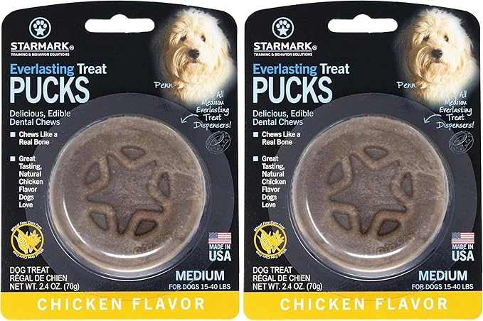 Starmark Everlasting Treat Puck Dental Chew for Medium Dogs (Pack of 2)