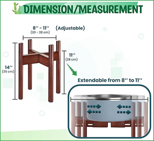 Stand for Dog Water/Food Bowl, Fountain or Feeder - Ideal for Large Dog Breeds - Adaptable Size with Lock - Bowls Not Included