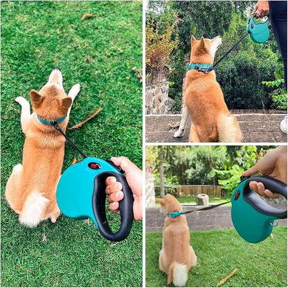 Tuff Pupper Heavy Duty Retractable Dog Leash | 16 ft Dog Leash with Reflective Stitching for Nighttime Safety | One Button Lock and Release | Comfortable Hand Grip | for Dogs Up to 120 lbs