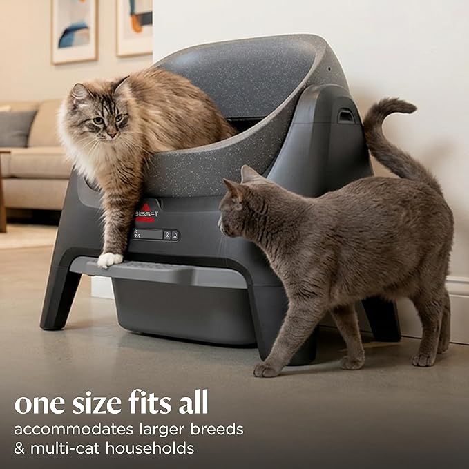 BISSELL CleanWell Automated Cat Litter Box with OdorVault Technology, 20-Day XL bin Capacity, App Control & Health Monitoring, 4393