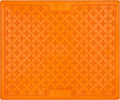 LickiMat X Large Breed Buddy Dog Lick Mat, Dog Calmer, Slow Feeder, Anxiety Reliever Alternative to Puzzle Toys, Slow Feeding Bowls. Use Peanut Butter, Wet, Raw, Mixed Food, Healthy Treats - Orange