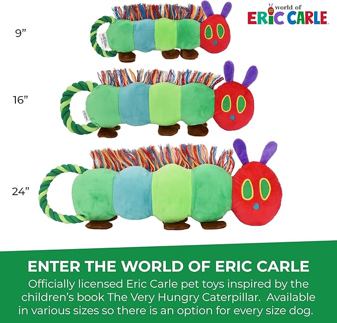 Multipet Eric Carle Very Hungry Caterpillar Rope Tug 24" Dog Toy