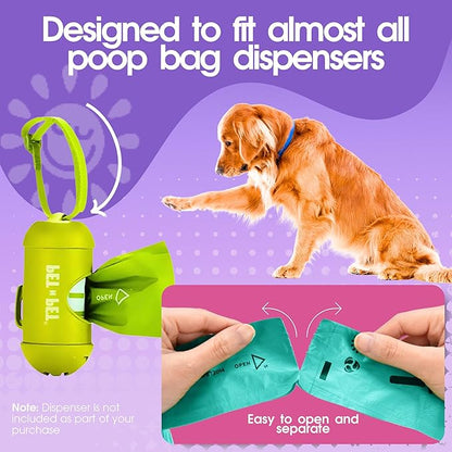Pet N Pet 720 Counts Lavender Scented, Colorful Poop Bags for Dogs, 41% Plant Based & 59% PE Dog Poop Bags Rolls, Extra Thick Dog Waste Bag, Doggy Bag