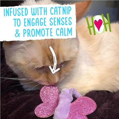 HuggleKats Cat Toys - Kitten Toys for Bored Indoor Cats, Perfect for Moving, Exercise, Biting & Chewing - Bindies (2 Pack)