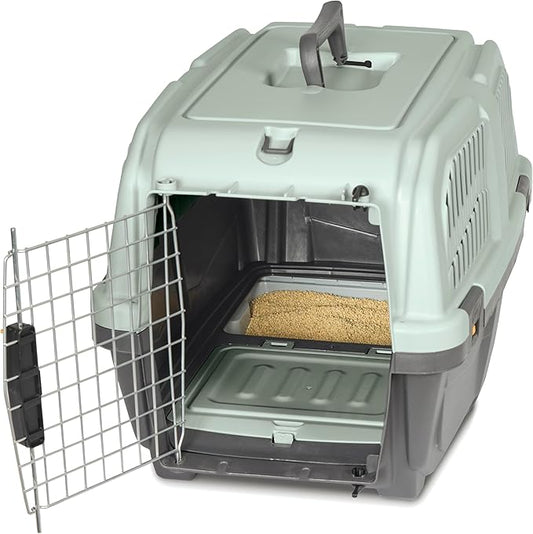 Midwest Homes for Pets Skudo 24” Plastic Cat Carrier with Integrated Litter pan