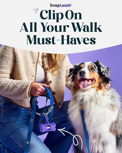 Hands-Free Dog Leash Training Running Snapleash, Waist & Shoulder Lead for Walking, Traffic Lead, Dual Pet Leash Adjustable for Large, Medium and Small Dog Breeds (Blue, Large (1in x 7.5ft))