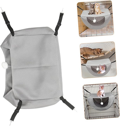 Cat Cage Hammock Breathable Hanging Bed for Cats Pets Mesh Design for Play Rest and to Machine Washable