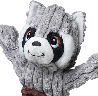 Tug of War Dog Toy, Durable Large Breed Dog Toy, Though Stuffed Dog Squeaky Toy with Crinkle Paper for Small, Middle and Big Dogs(Raccoon)