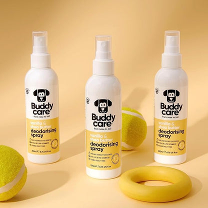 Dog Deodorising Spray - Deodorising Spray for Dogs - With Aloe Vera and Pro Vitamin B5 (Vanilla & Shea Butter, 200ml)
