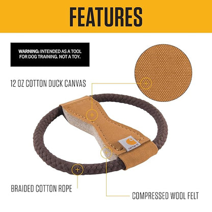 Carhartt Pet Training Tools, Durable Dog Tool for Tug and Fetch, Firm Duck Wheel Dog Pull (Carhartt Brown)