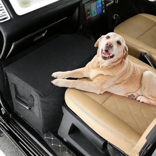 Car Seat Extender for Large Dogs, Front & Back Seat Extender for Dogs up to 180 LBS with Large Storage for SUV or Small Trucks, Gap Filler Prevent Pets from Falling
