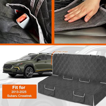 Dog Car Seat Cover Compatible with Subaru Crosstrek 2013-2025, Waterproof Pet Bench Seat Cover for Back Seat, 600D Heavy Duty Scratch Proof Nonslip Truck Seat Covers for Dogs