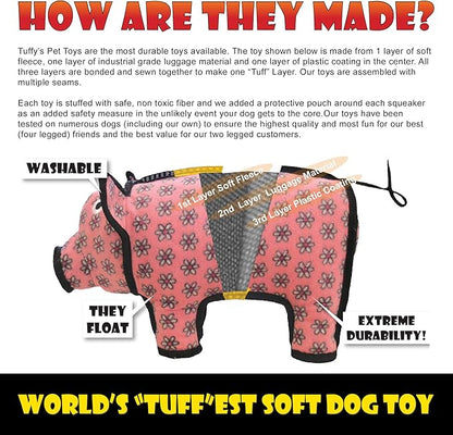 World's Tuffest Soft Dog Toy - Desert Bat - Squeakers - Multiple Layers. Made Durable, Strong & Tough. Interactive Play (Tug, Toss & Fetch). Machine Washable & Floats