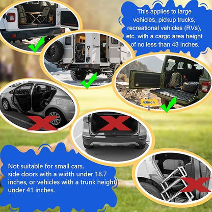 Dog Stairs for Large Dogs - Extra-Wide 20-Inch Step 43-Inch 5-Step Extra Dog Steps Tall Designed for Oversized SUVs, Off-Road Vehicles, and Pickup Trucks