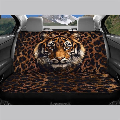 AFPANQZ Tiger Car Rear Bench Protective Car Seat Cover Back Seat Only for Car Truck SUVs Polyester Fabric Car Backseat Cover with Universal Fit Full Wrap Dust-Proof
